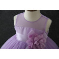 Best selling Kids frock princess baby 1 year old party dress purple Flower Girls' Dresses summer one piece children's dress